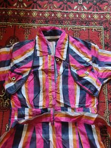 Striped Shirt Dress