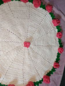 Crocheted Floral Bouquet Tablecloth