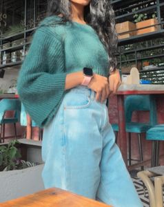Olive Green Korean Top