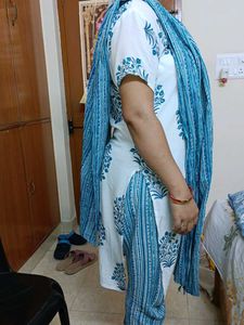 Blue Flower Print Suit