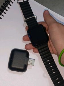 Black Smart Watch with Charger