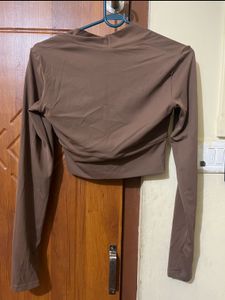 Brown Top &amp; Shrug Set