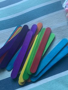 Colourful Sticks And Cotton Pom Po