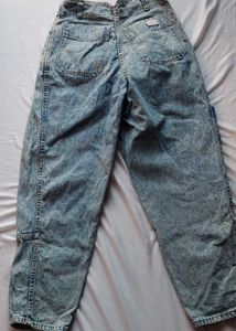 Vintage Acid Wash Cargo Jeans
