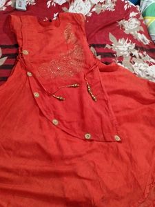 Full Flared Red Gown