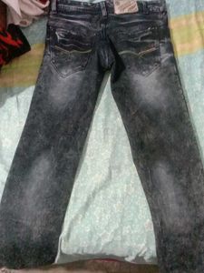 Acid Wash Distressed Jeans