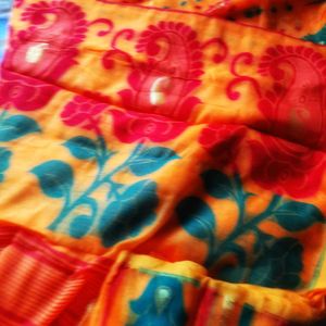 Brand New yellow dhakai saree
