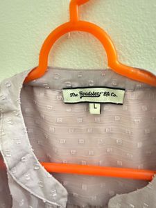 Lavender Button-Down Top