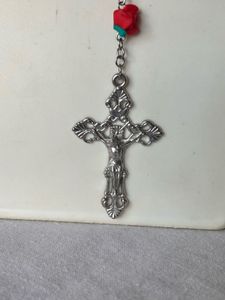 Red Rosary Necklace
