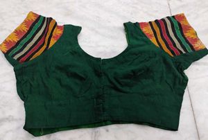 Green Colour Cotton Blouse