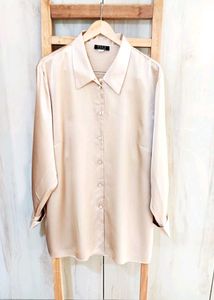 Beige Colour Satin Shirt Bust Size-52