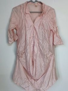 Peach Shirt Type Stylish Western Top