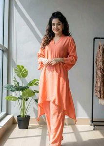 Stylish Peach Kurta Set - New with Tags