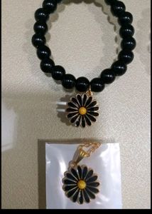 Dainty Daisy Bracelet &amp; Necklace Combo