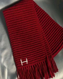 Burgundy Knit Scarf