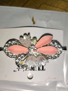Floral Rhinestone Hair Clip