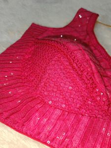 Hot Pink Embellished Blouse