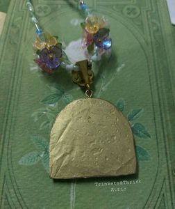 Forest Fairy Clay Pendant Floral Bead Necklace