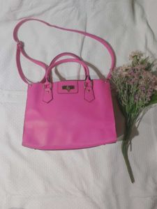 Hot Pink Top Handle Bag