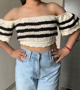 Off Shoulder Crop Top