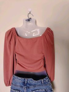 Puff Sleeve Crop Top