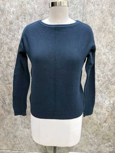 Navy Textured Knit Sweater