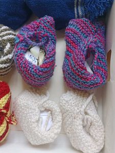 5 Woollen Socks For New Born Baby