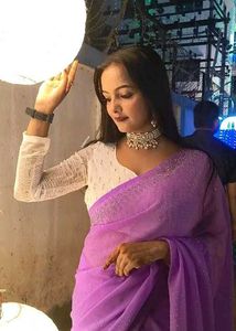 Lilac Shimmer Saree