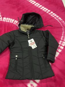 Black Hooded Winter Jacket