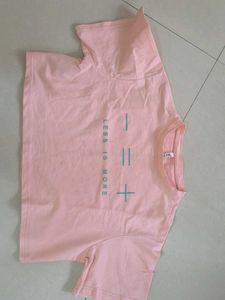 oversized pink crop top