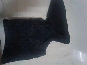 Black Patterned Blouse