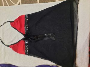 Baby doll lingeraie set of 2 purlpe and black