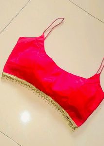 Spaghetti Padded Red Dropping Lace Blouse