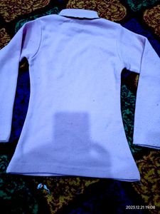 Girls High Neck Sweater In Pink Colour