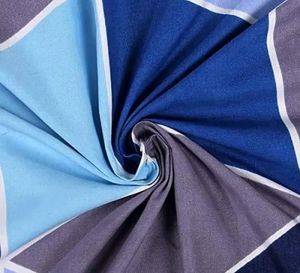 Glace Cotton Printed Flat Double Bedsheet