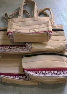 five Puffer hand made Tote Bags👜