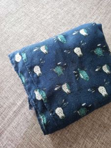 blue printed hijab