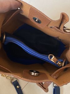 Stylish Color Block Bucket Bag
