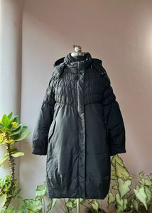 long black puffer jacket