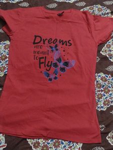 Beautiful Red Tshirt New And Super Comfortable