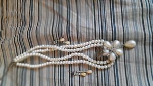 Elegant Pearl Necklace & Earring Set And A Ring