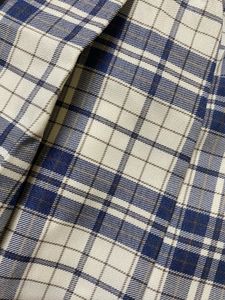 Blue Plaid Pleated Mini Skirt