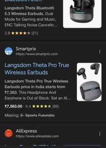 Langsdom Theta Futuristic Wireless Gaming Earbuds