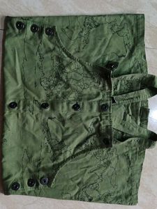 Olive Green Map Jumper