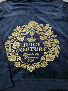 🔥🫦Y2K Juicy couture Blue Velour Zip-Up Hoodie💅