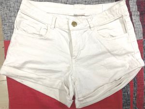 H&M White Denim Shorts
