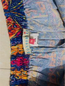 Boho Print Wide Leg Pants