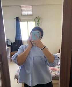 Porcelain Gingham Top