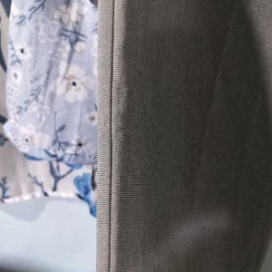Gray Straight Leg Trousers