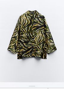 Zara Animal Printed Oversize Shirt